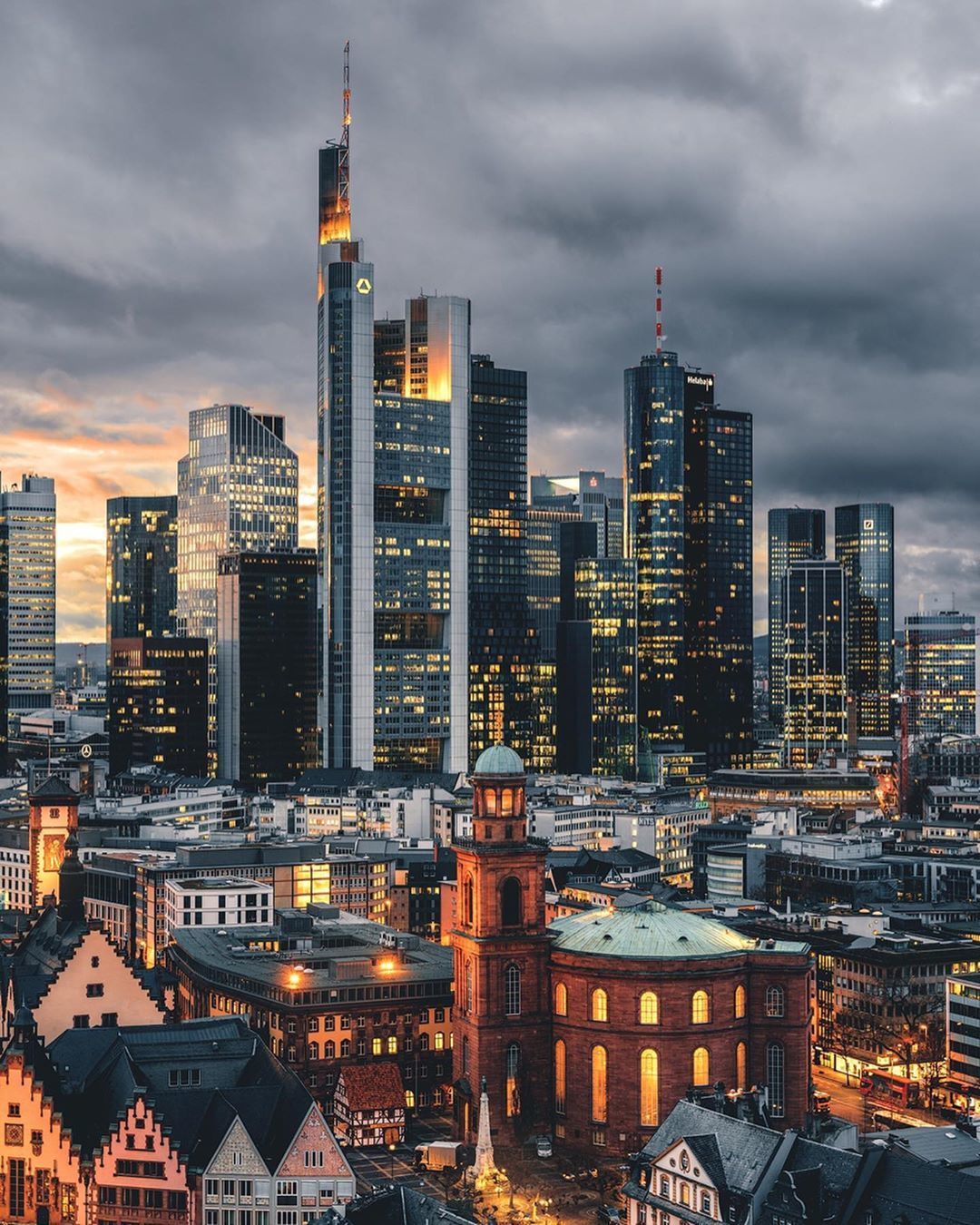 German financial district skyline